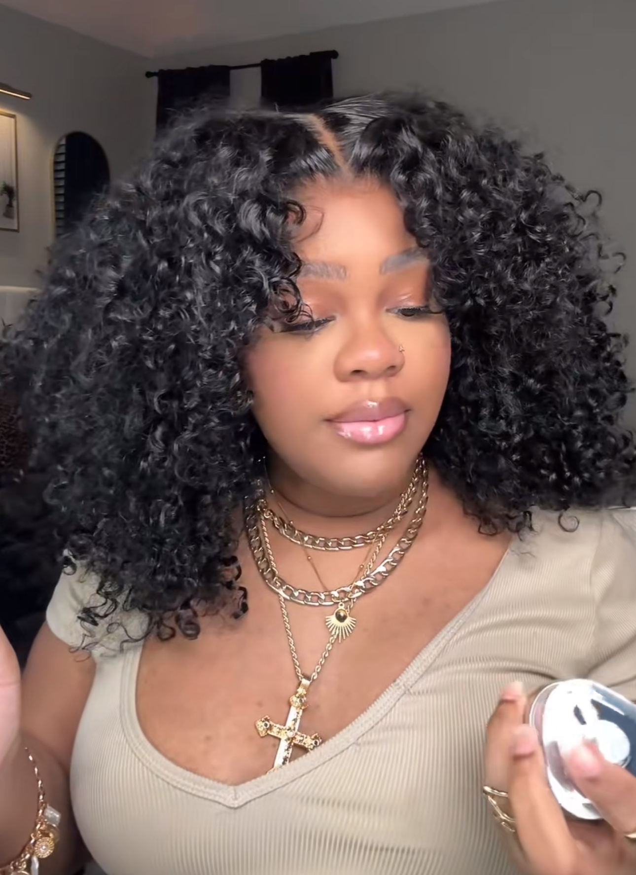 Sunber 7x5 Glueless Jerry Curl Wig