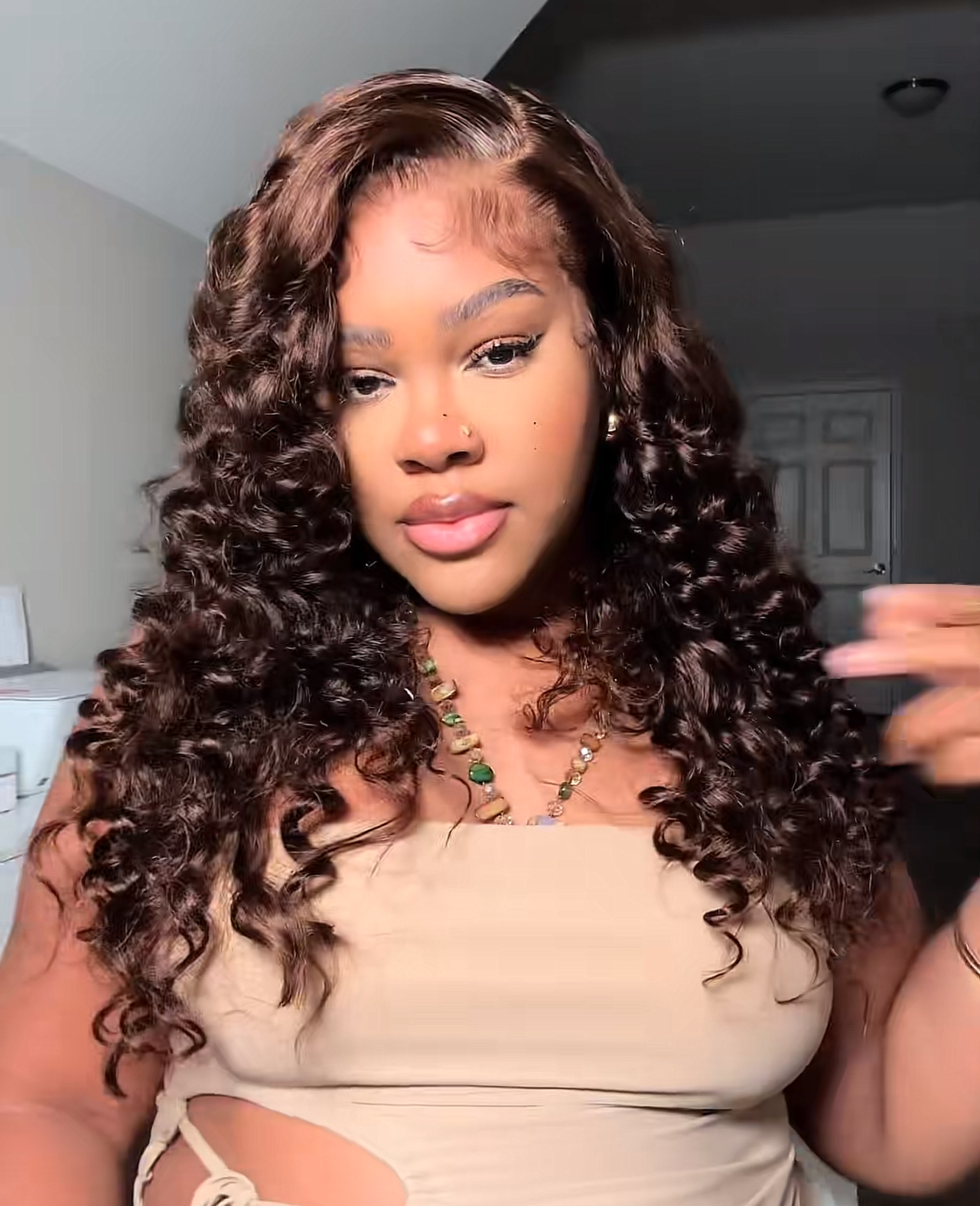 Megalook Hair 13x6 chocolate brown Frontal Wig