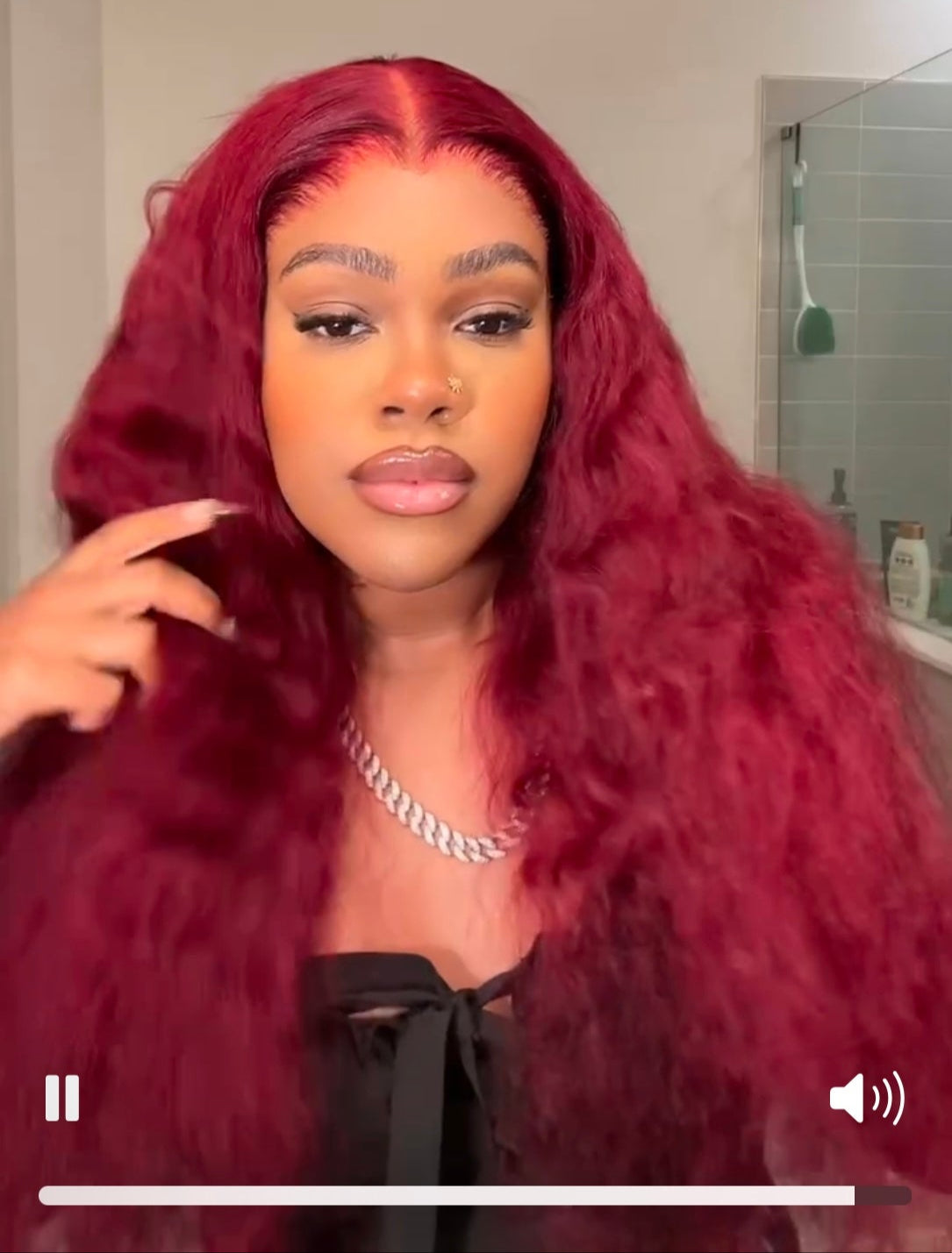 Tahikie 99j Burgundy Lace Front