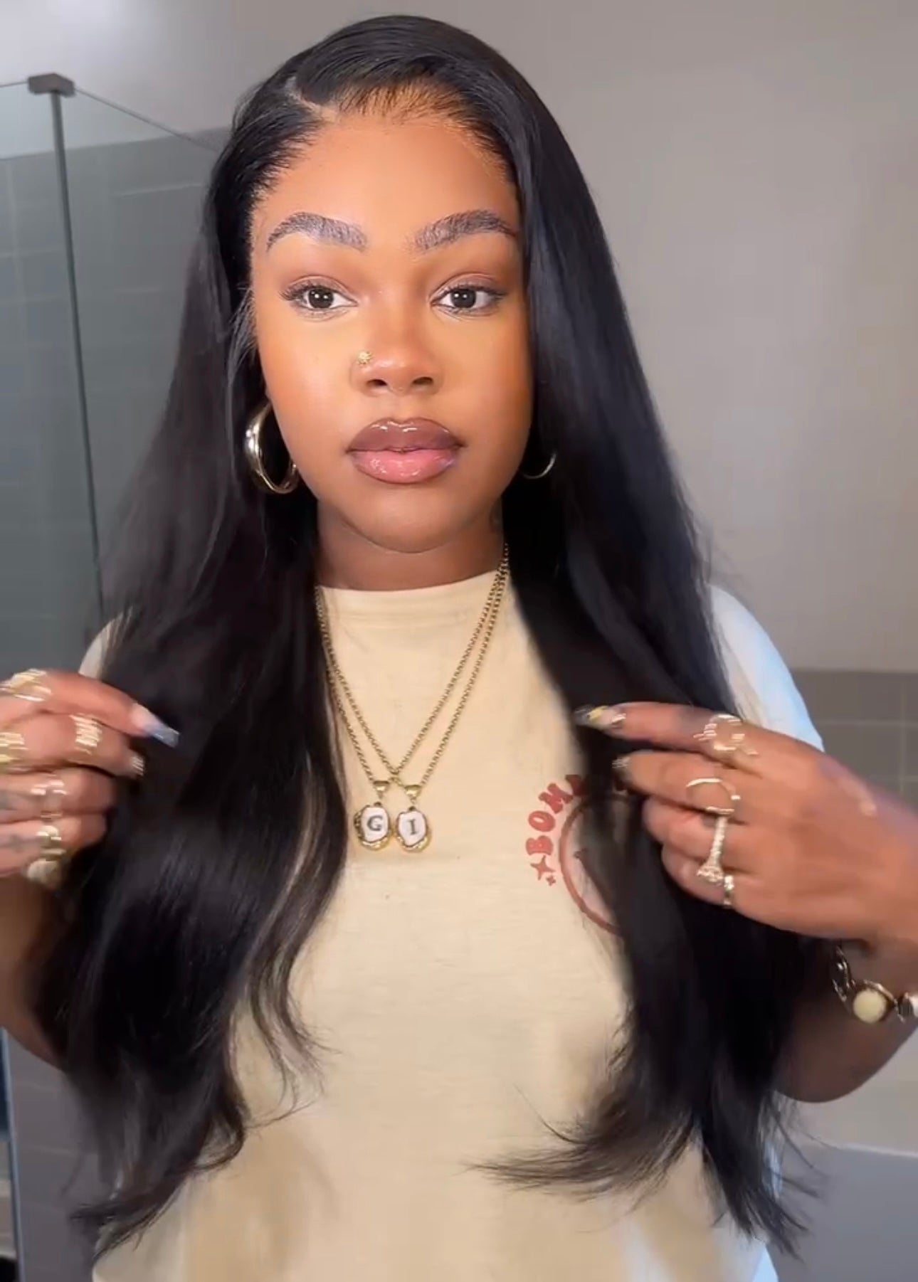 Wavy My Hair Silk Press Yaki Straigh Wig