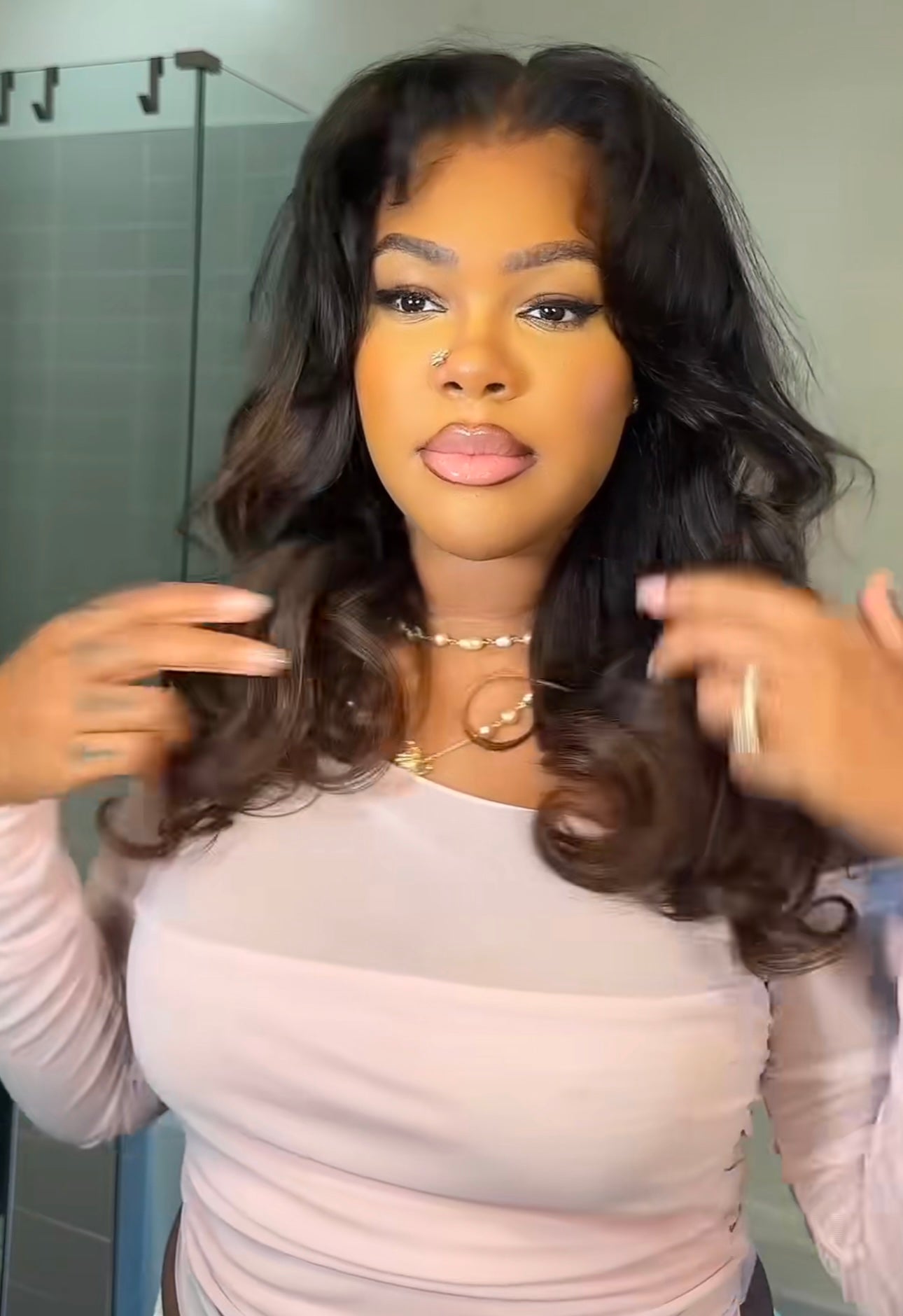 UNice Magic Lace Wig & Bye Bye Knots Wig Blonde Highlights Body Wave ( 2 Closures)