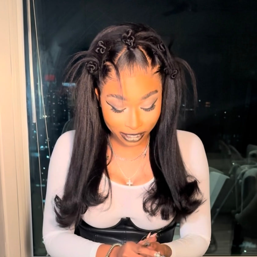 Klaiyi 13x4 Pre-Everything Yaki Straight Put On and Go