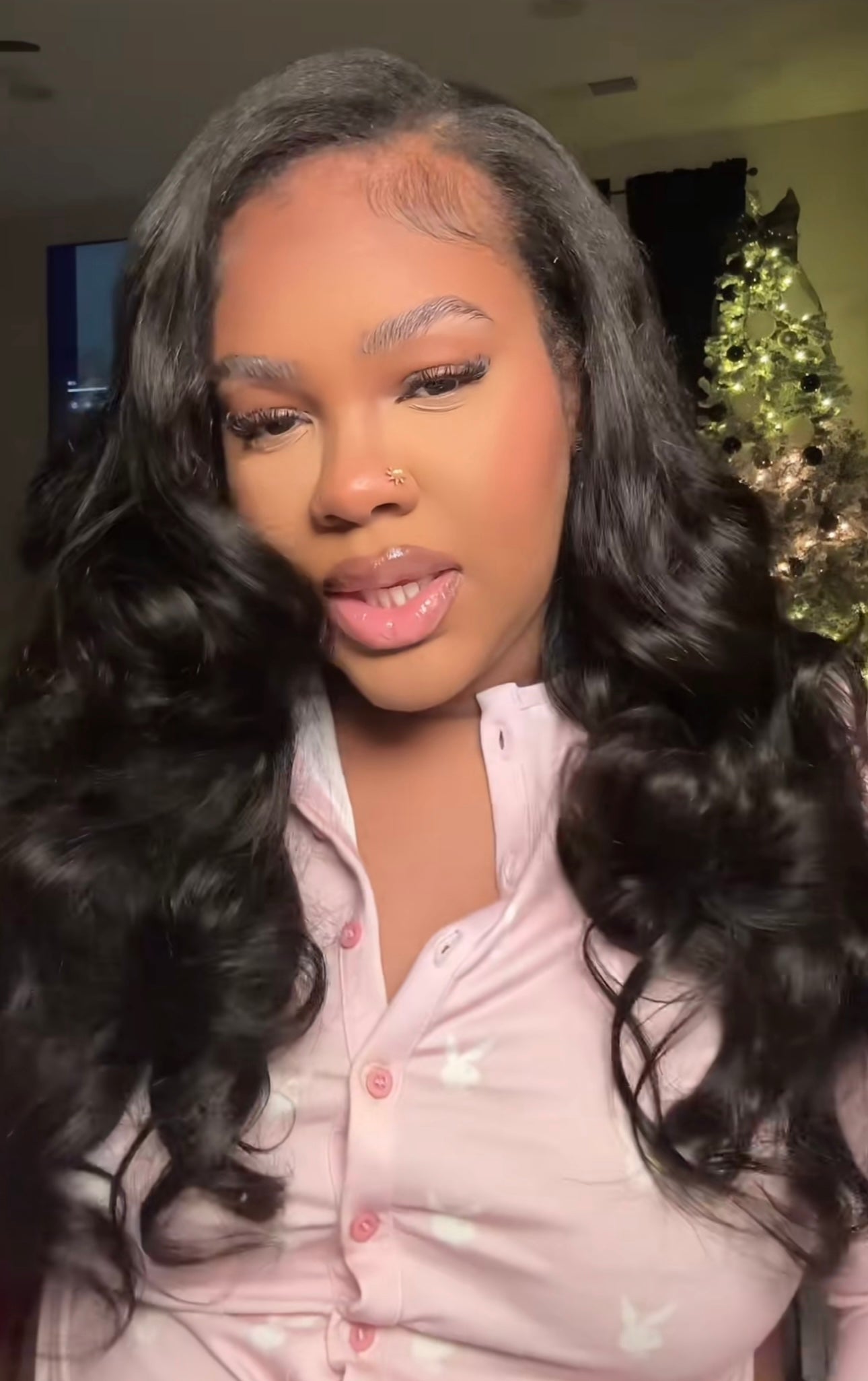 Tinashe Pre curled u part butterfly cut wig