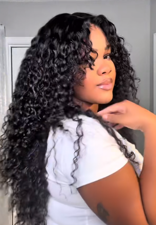 CurlyMe Glueless 7x5 water Wave wig