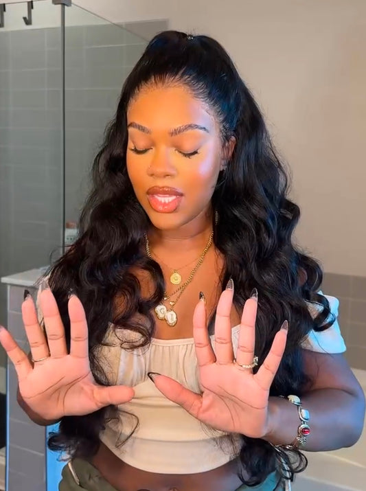 Geeta Loose Wave Curtain Bang Wig